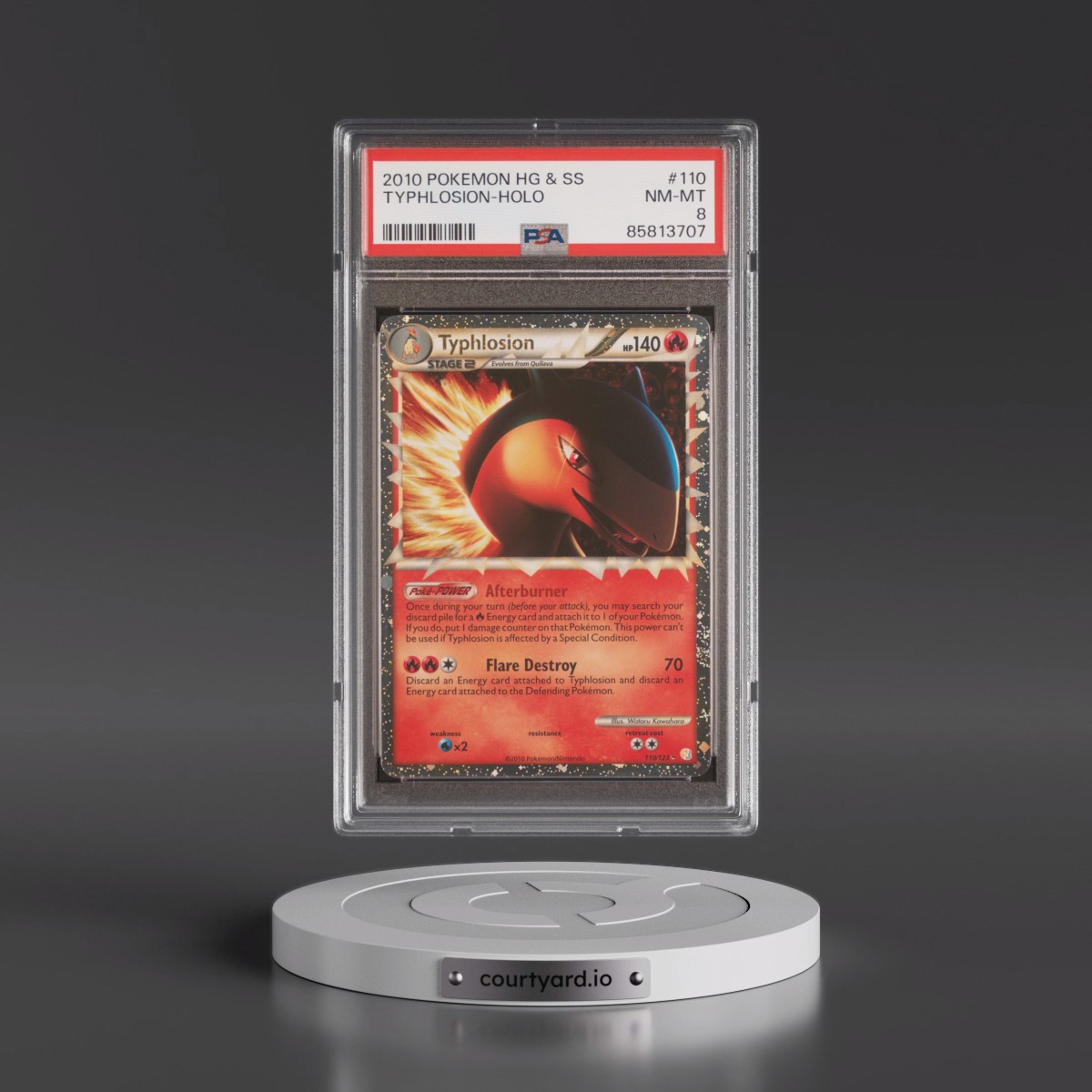 2010 Pokémon Heartgold & Soulsilver #110 Typhlosion - Holo (PSA 8 NM-MT)