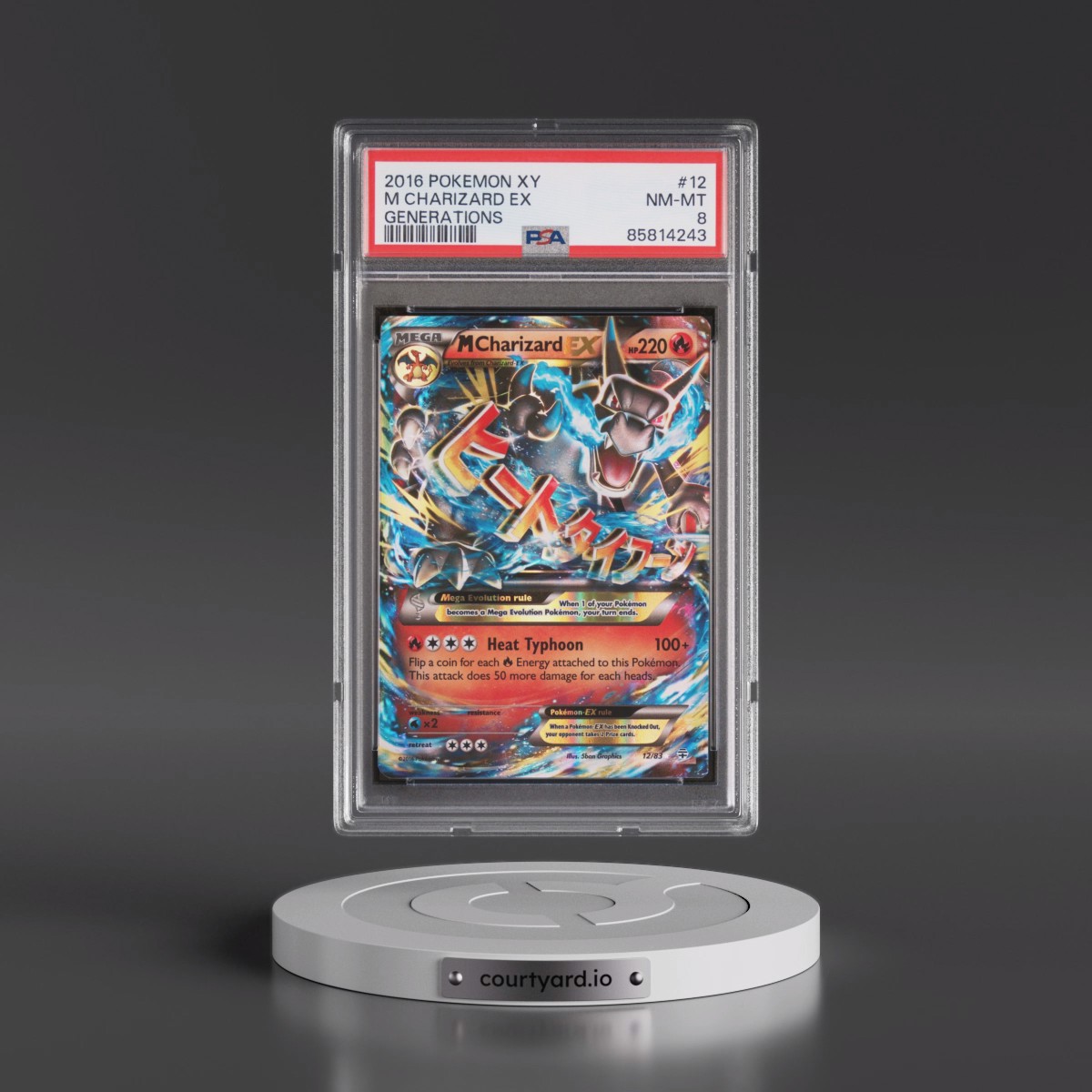2016 Pokémon XY Generations #12 M Charizard EX - Holo (PSA 8 NM-MT)