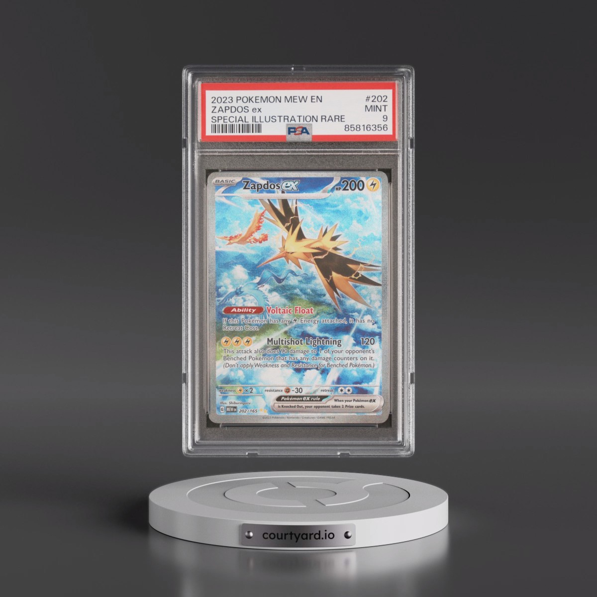 2023 Pokémon Mew EN-151 #202 Zapdos EX - Holo Special Illustration Rare (PSA 9 MINT)