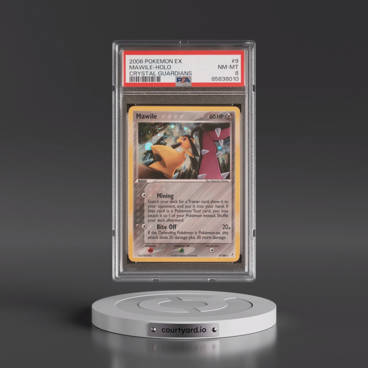 2006 Pokémon EX Crystal Guardians #9 Mawile - Holo (PSA 8 NM-MT)