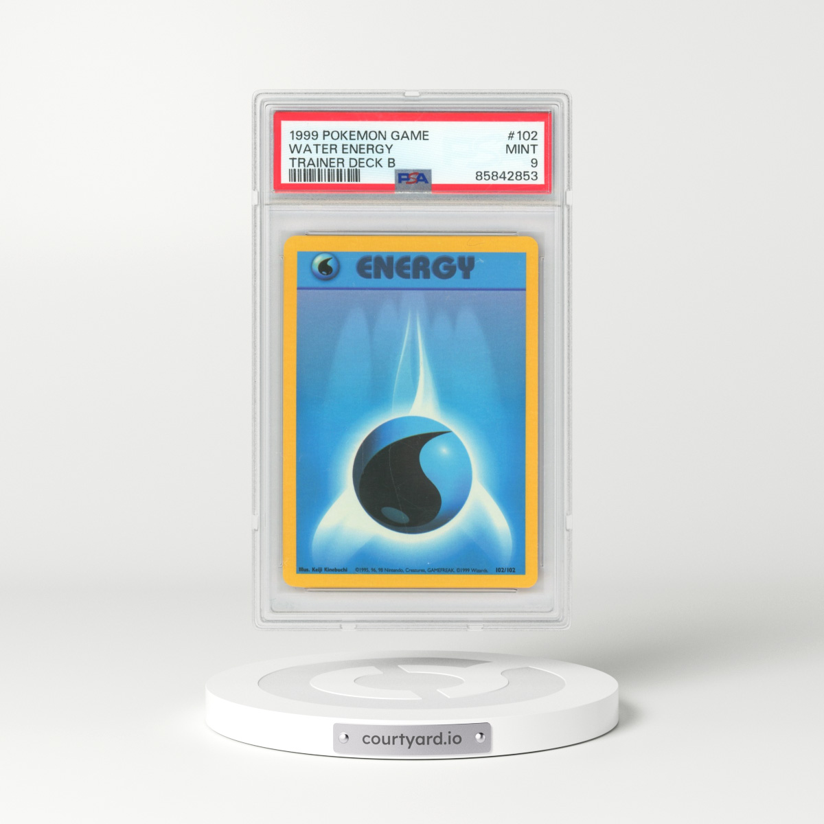 1999 Pokémon Game #102 Water Energy - Trainer Deck B (PSA 9 MINT)