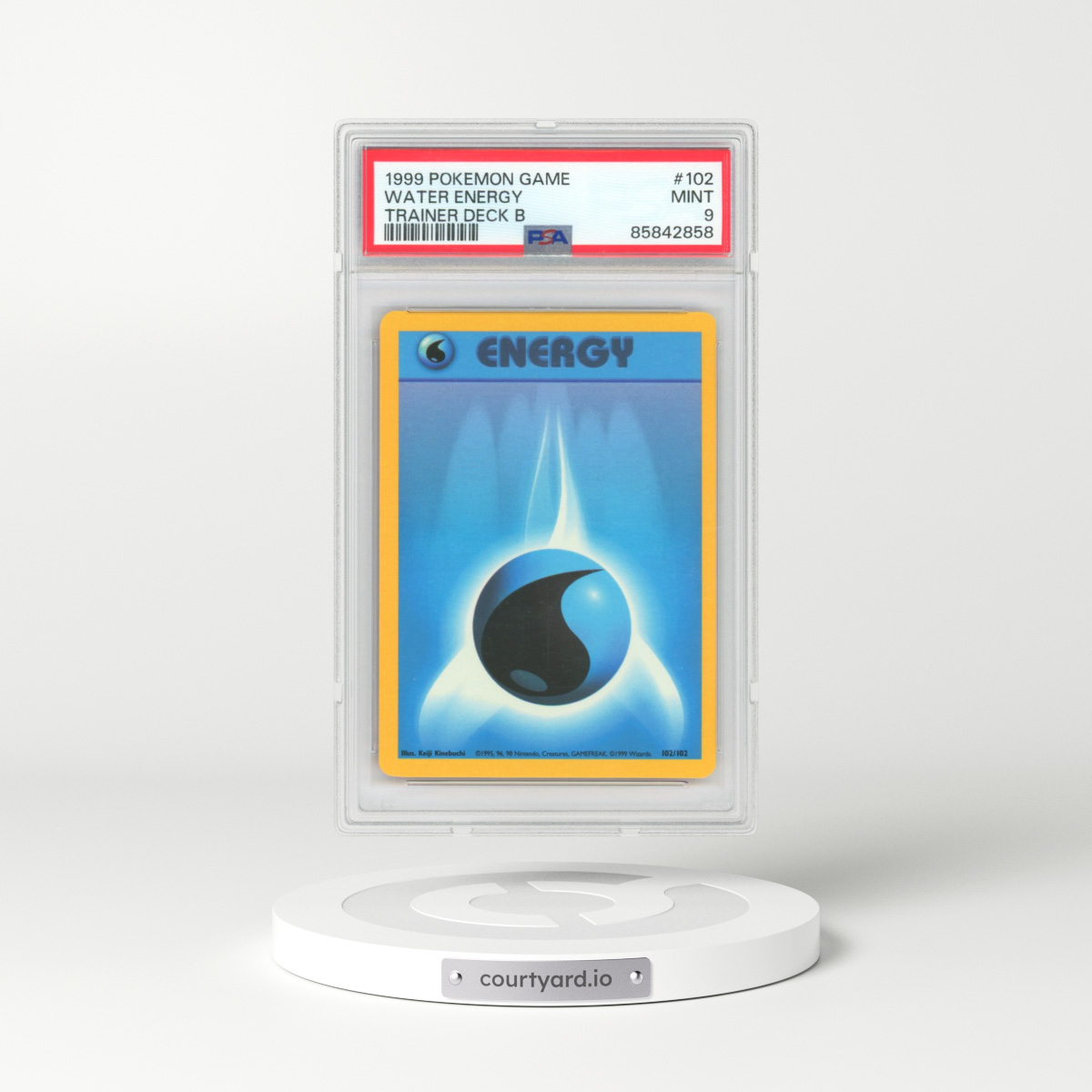 1999 Pokémon Game #102 Water Energy - Trainer Deck B (PSA 9 MINT)