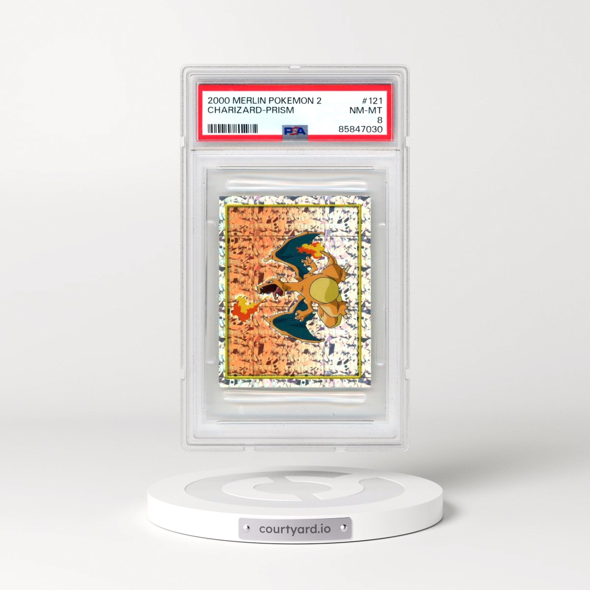 2000 Merlin Pokémon 2 #121 Charizard-Prism (PSA 8 NM-MT)