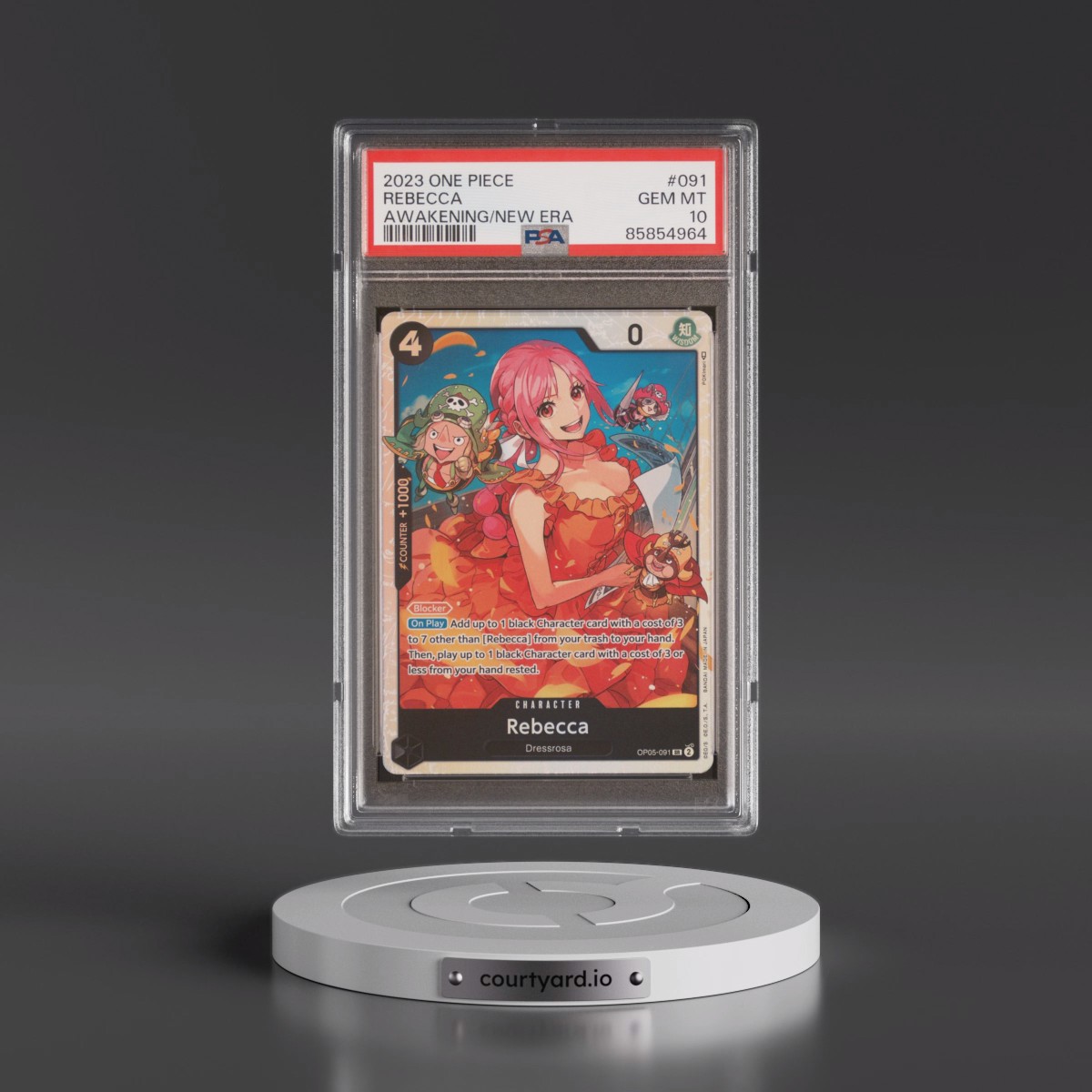 2023 One Piece OP05-Awakening of the New Era #091 Rebecca (PSA 10 GEM MINT)