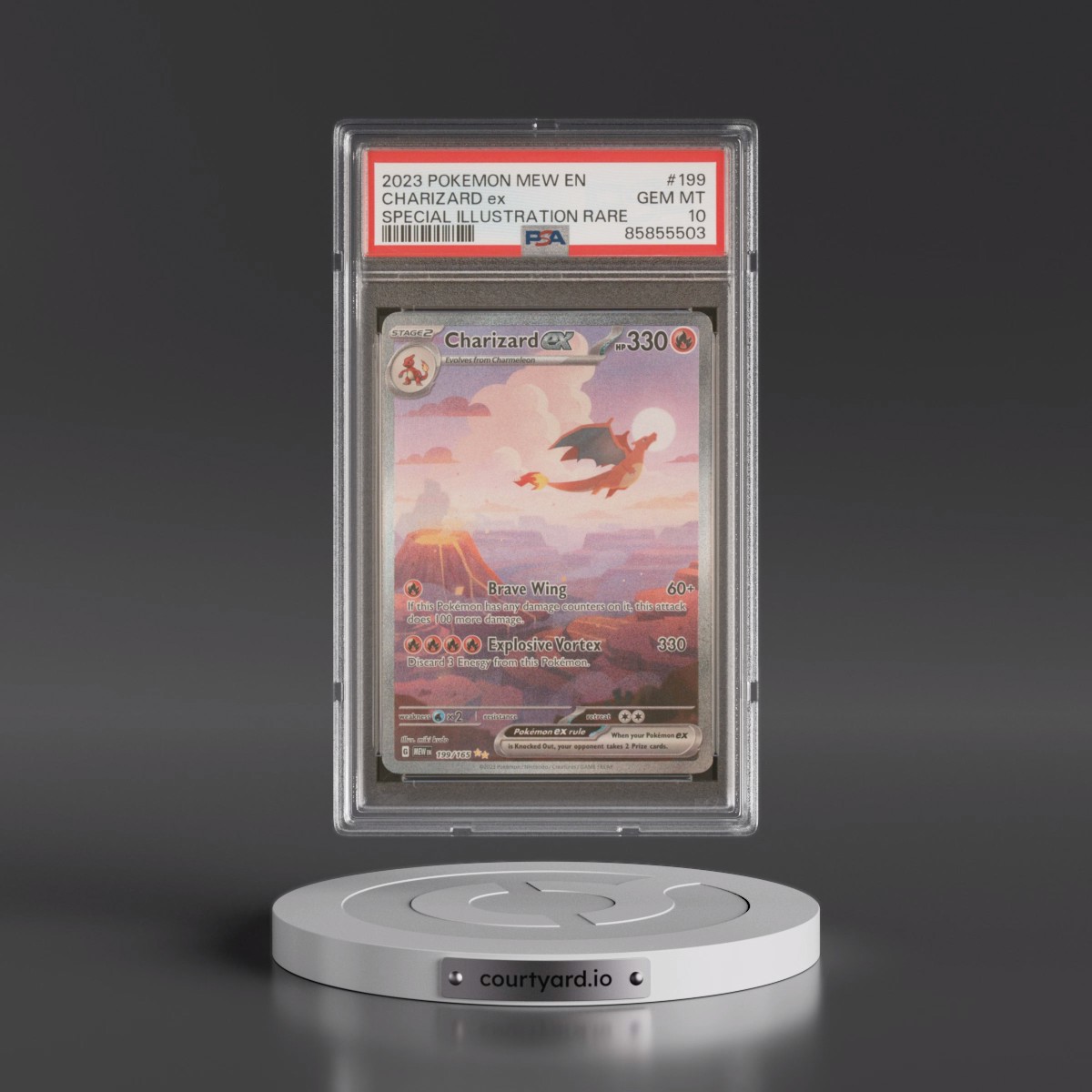 2023 Pokémon Mew EN-151 #199 Charizard EX - Holo Special Illustration Rare (PSA 10 GEM MINT)
