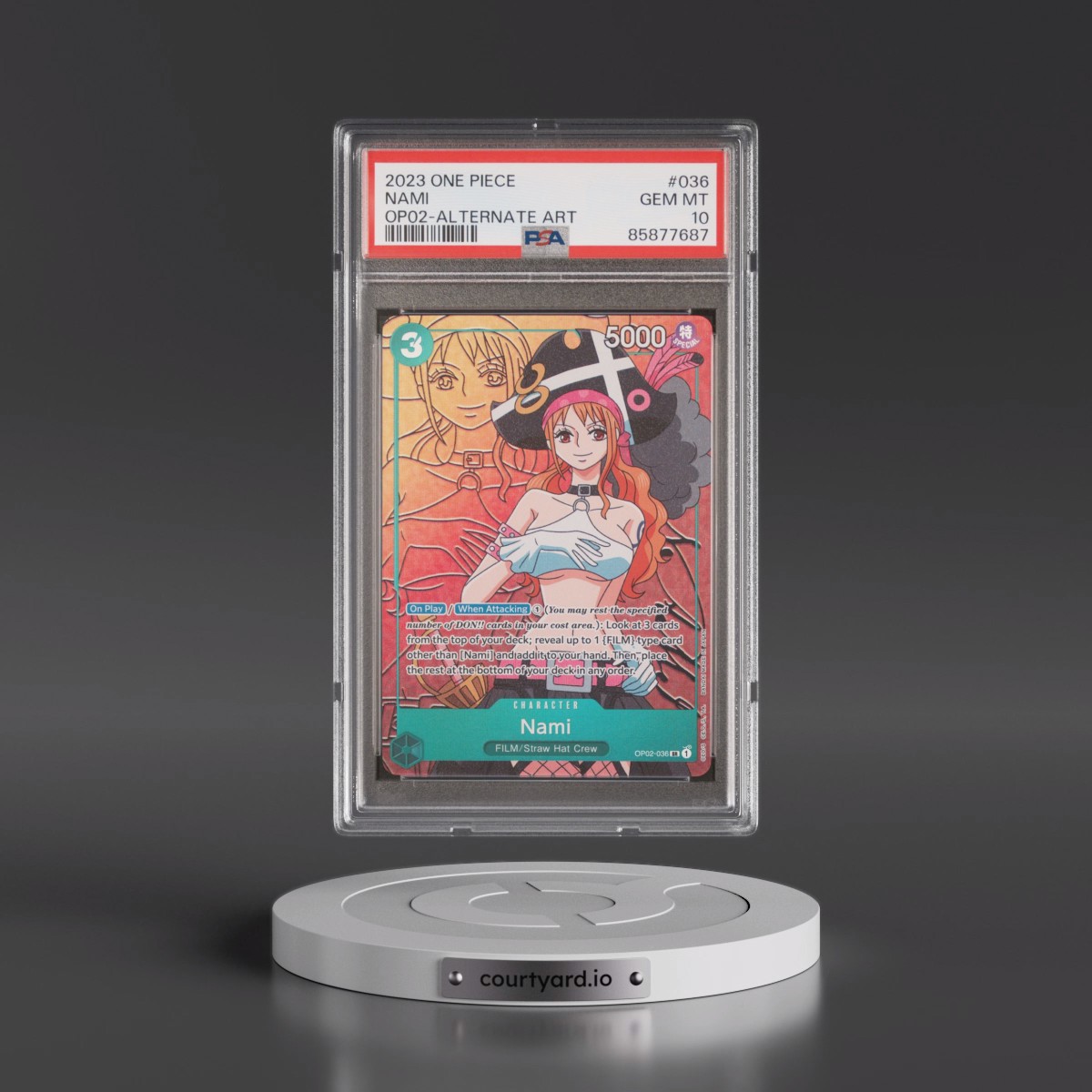 2023 One Piece OP02-Paramount War #036 Nami - Alternate Art (PSA 10 GEM MINT)