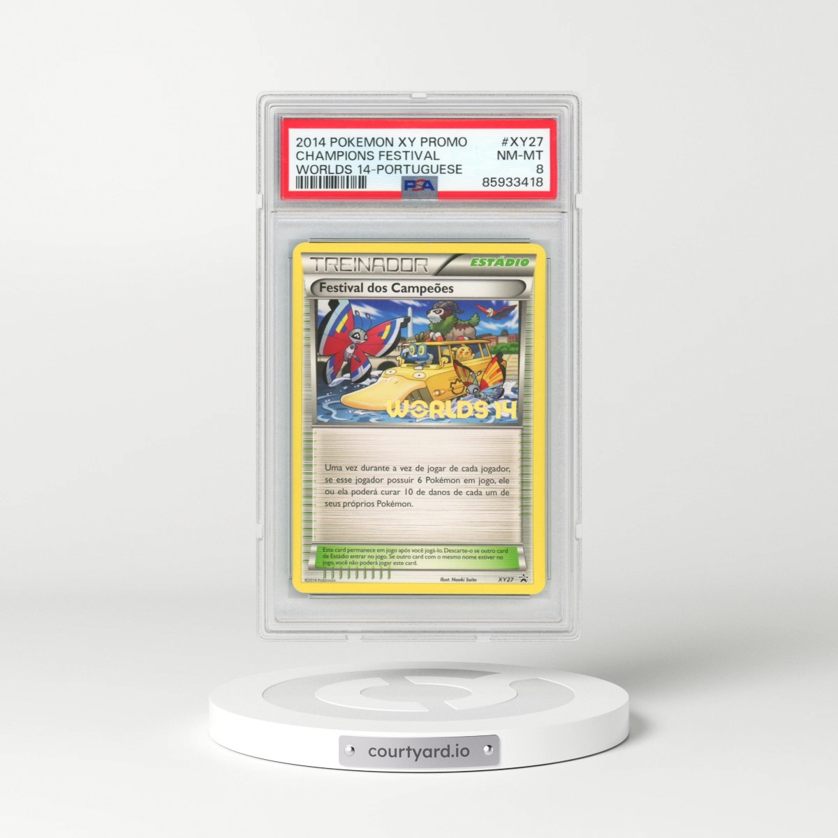 2014 Pokémon XY Black Star Promo #XY27 Champions Festival - Worlds 14 (PSA 8 NM-MT)
