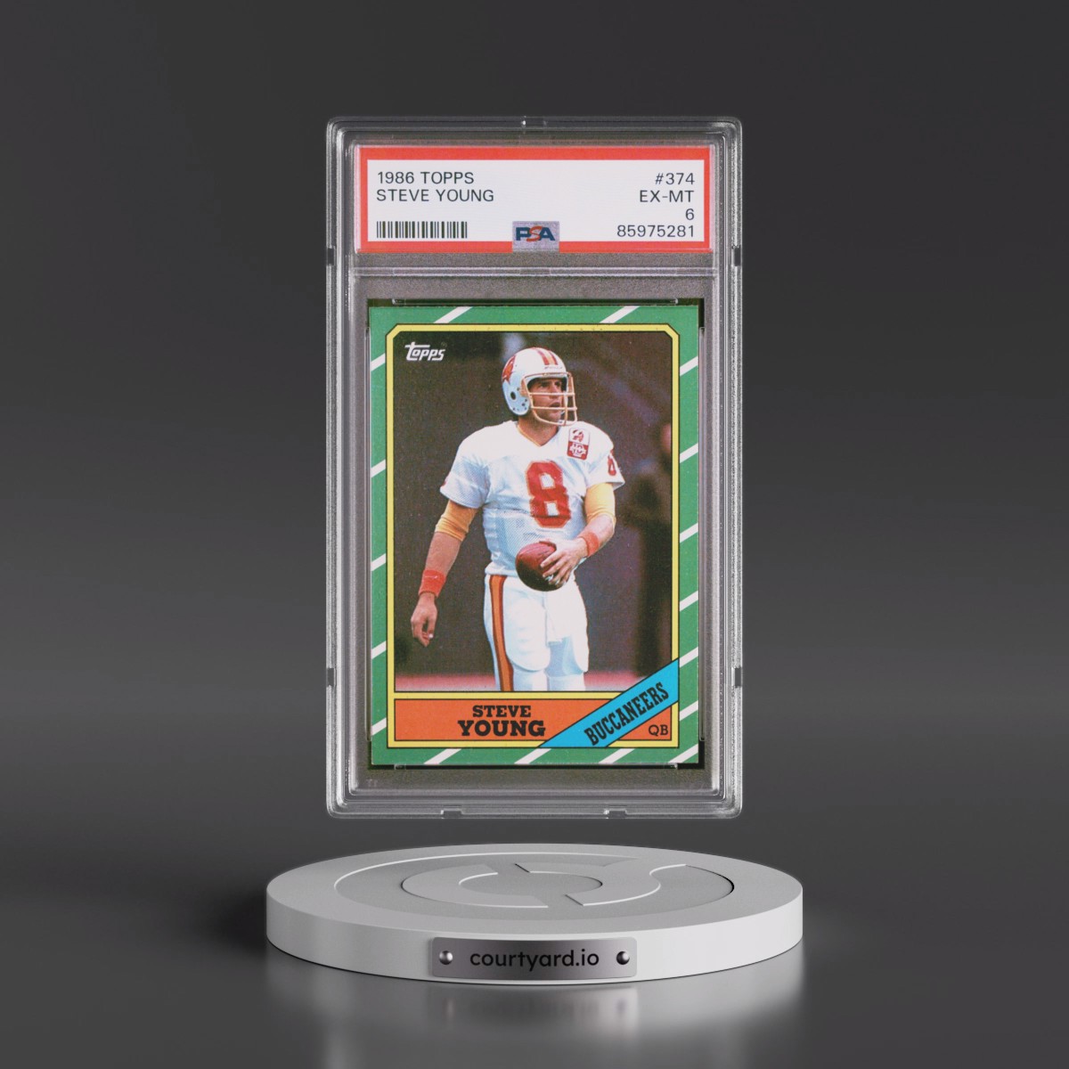 1986 Topps #374 Steve Young (PSA 6 EX-MT)