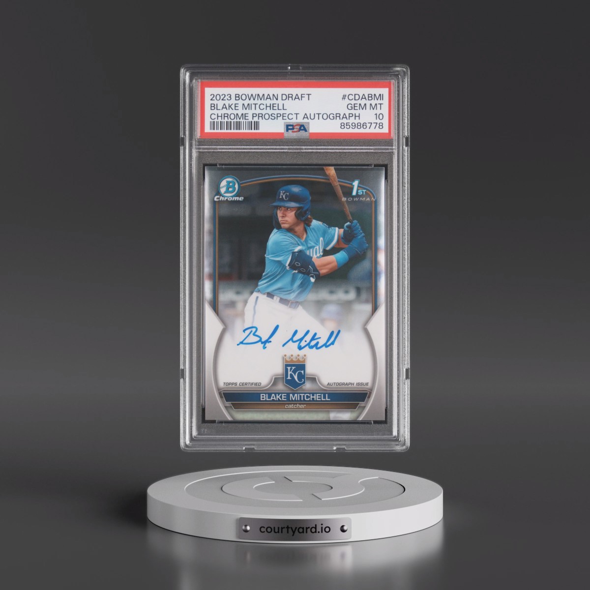 2023 Bowman Draft Chrome Prospect Autograph #CDABMI Blake Mitchell (PSA 10 GEM MINT)