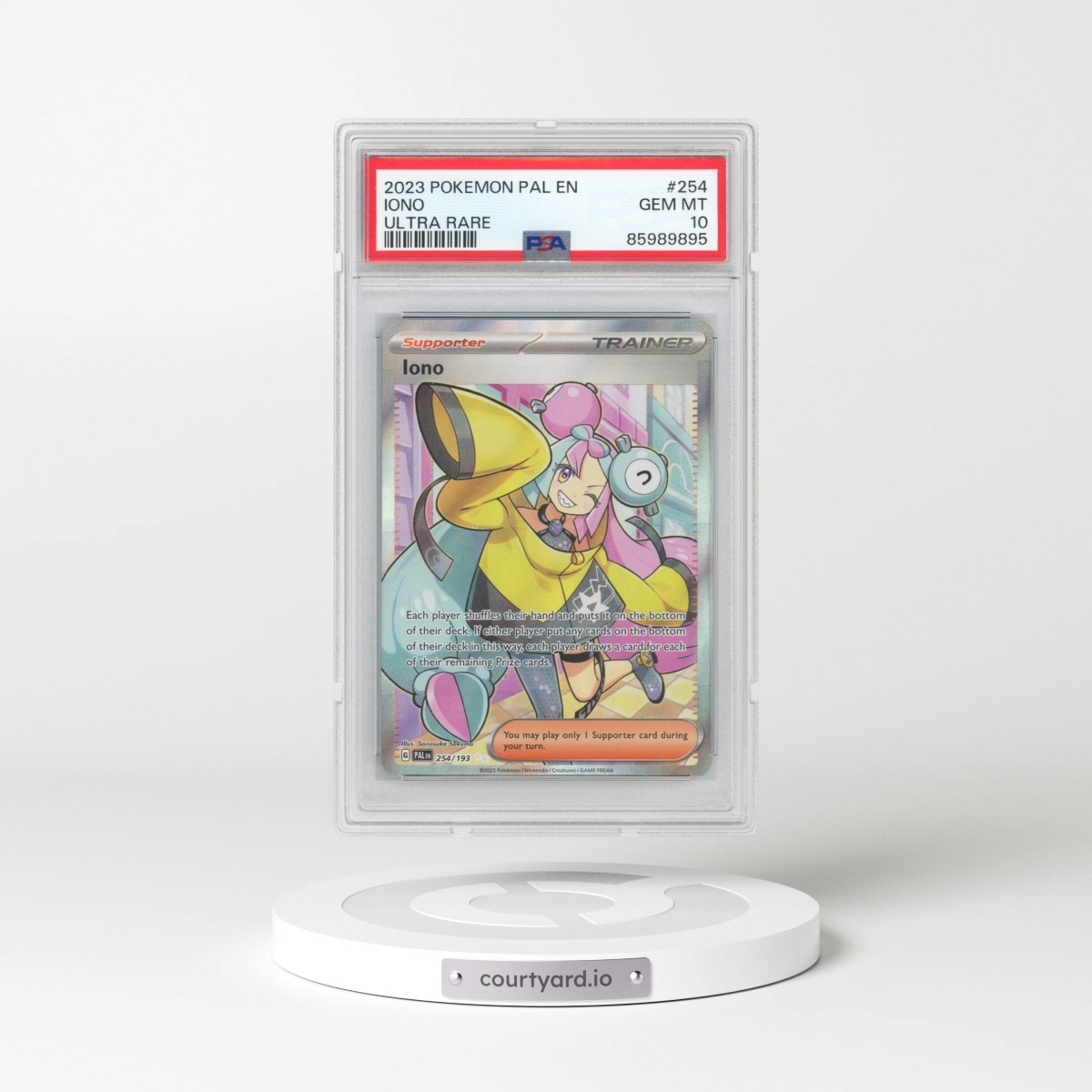 2023 Pokémon Pal EN-Paldea Evolved #254 Iono - Ultra Rare (PSA 10 GEM MINT)