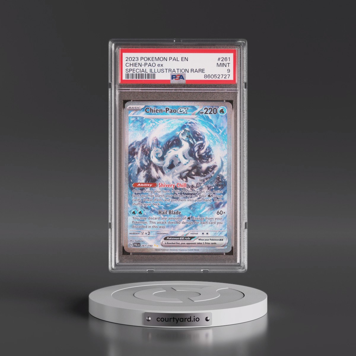 2023 Pokémon Pal EN-Paldea Evolved #261 Chien-Pao EX - Holo Special Illustration Rare (PSA 9 MINT)