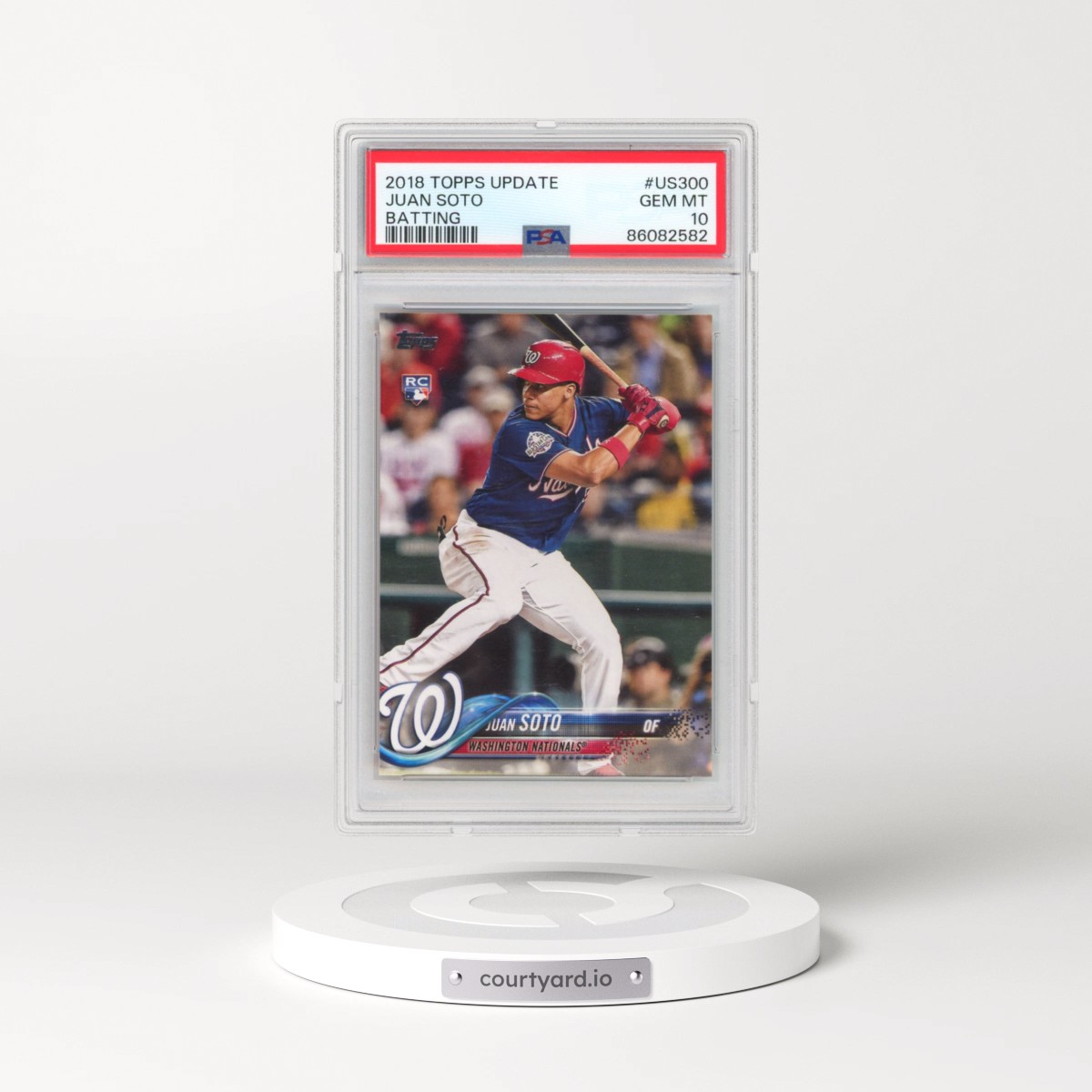 2018 Topps Update #US300 Juan Soto - Batting (PSA 10 GEM MINT)