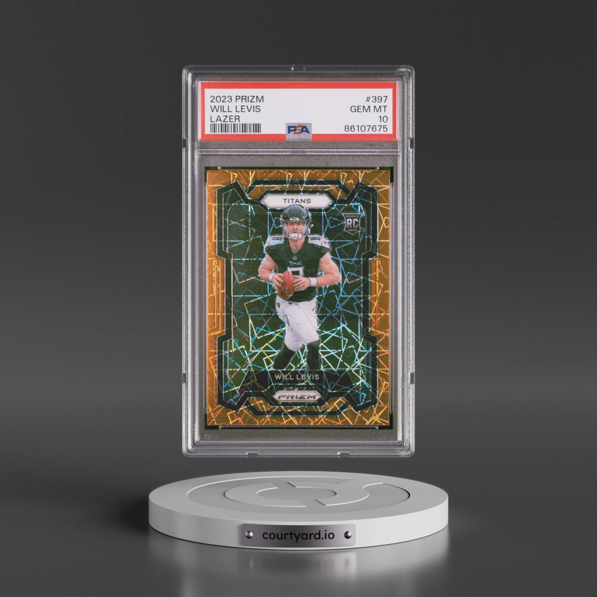 2023 Panini Prizm #397 Will Levis - Lazer Prizm (PSA 10 GEM MINT)