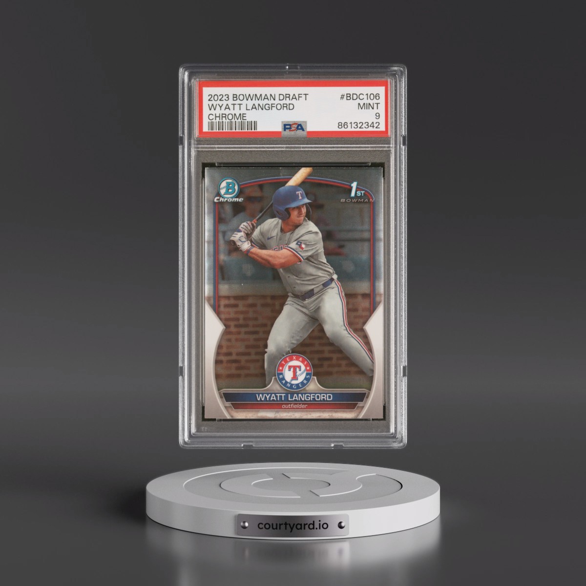 2023 Bowman Draft #BDC106 Wyatt Langford - Chrome (PSA 9 MINT)