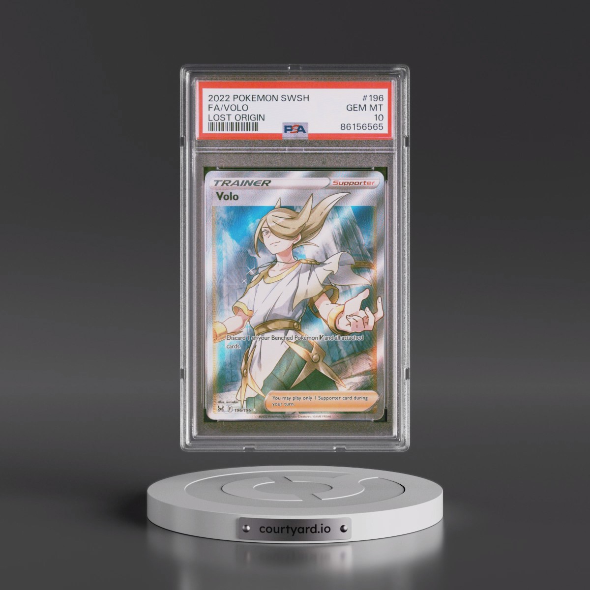 2022 Pokémon Sword & Shield Lost Origin #196 Volo - Full Art (PSA 10 GEM MINT)