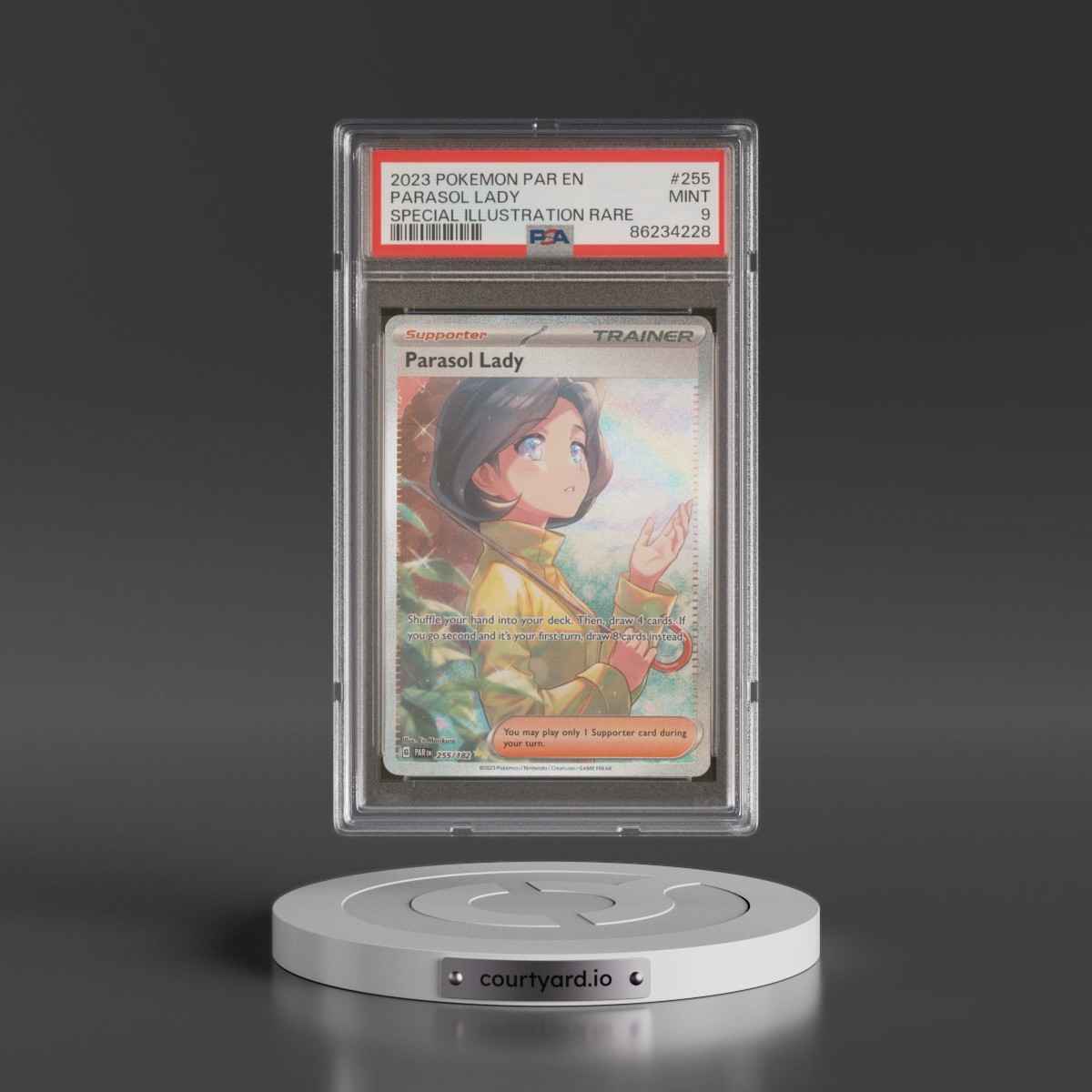 2023 Pokémon Par EN-Paradox Rift #255 Parasol Lady - Special Illustration Rare (PSA 9 MINT)