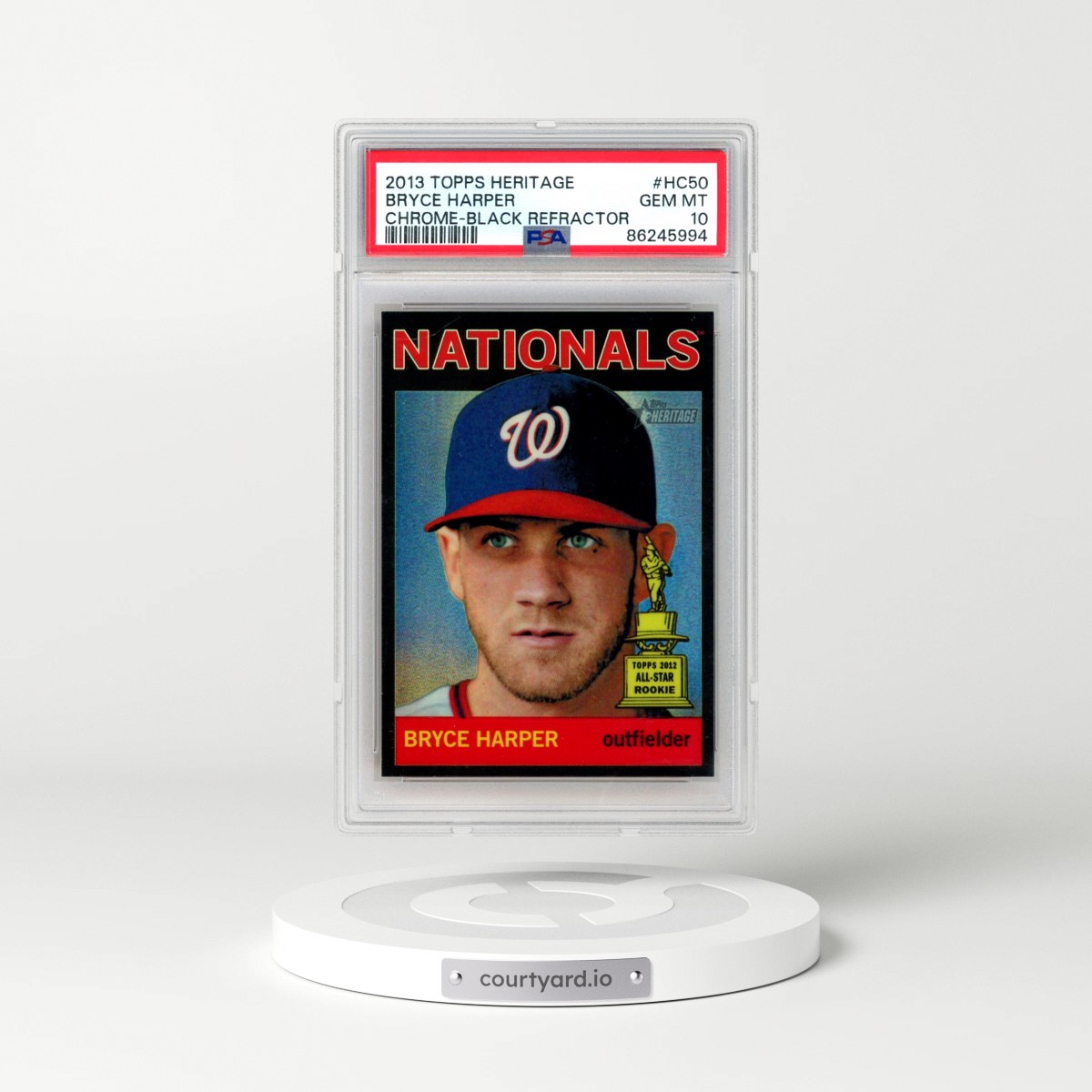 2013 Topps Heritage Chrome #HC50 Bryce Harper - Black Refractor (PSA 10 GEM MINT)