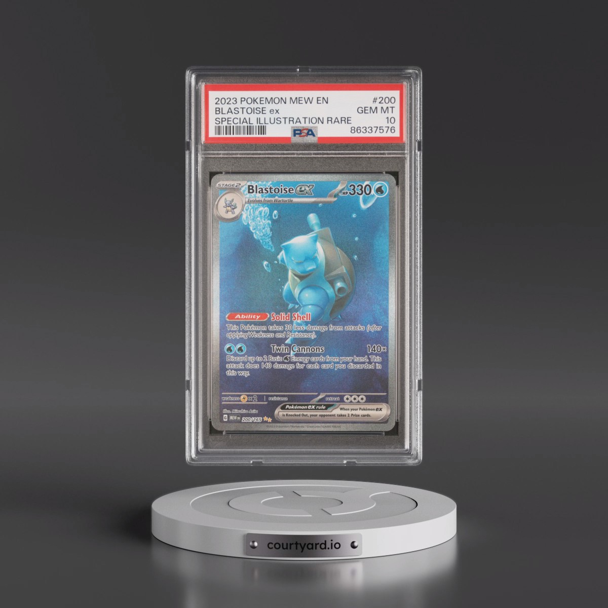 2023 Pokémon Mew EN-151 #200 Blastoise EX - Holo Special Illustration Rare (PSA 10 GEM MINT)