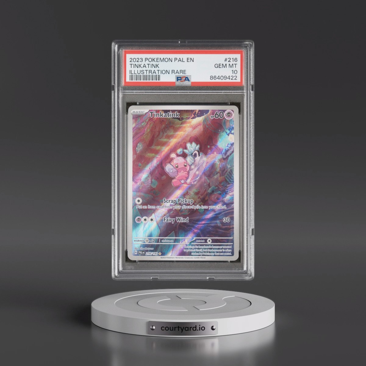 2023 Pokémon Pal EN-Paldea Evolved #216 Tinkatink - Illustration Rare (PSA 10 GEM MINT)
