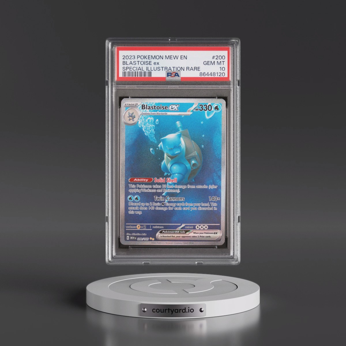 2023 Pokémon Mew EN-151 #200 Blastoise EX - Holo Special Illustration Rare (PSA 10 GEM MINT)