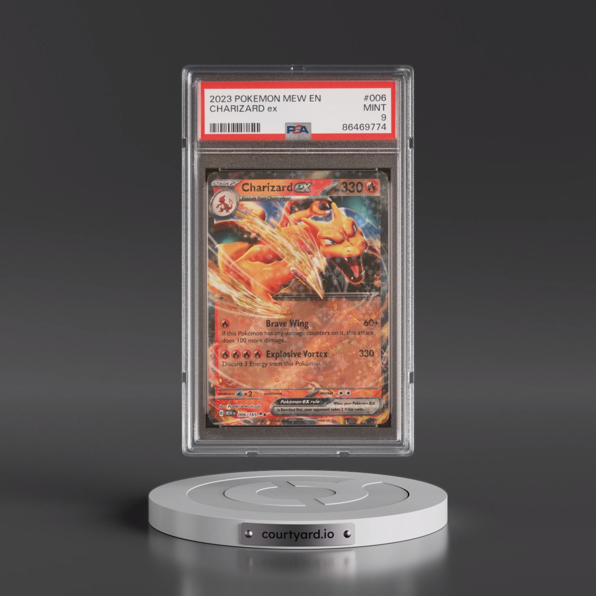 2023 Pokémon Mew EN-151 #006 Charizard EX - Holo (PSA 9 MINT)