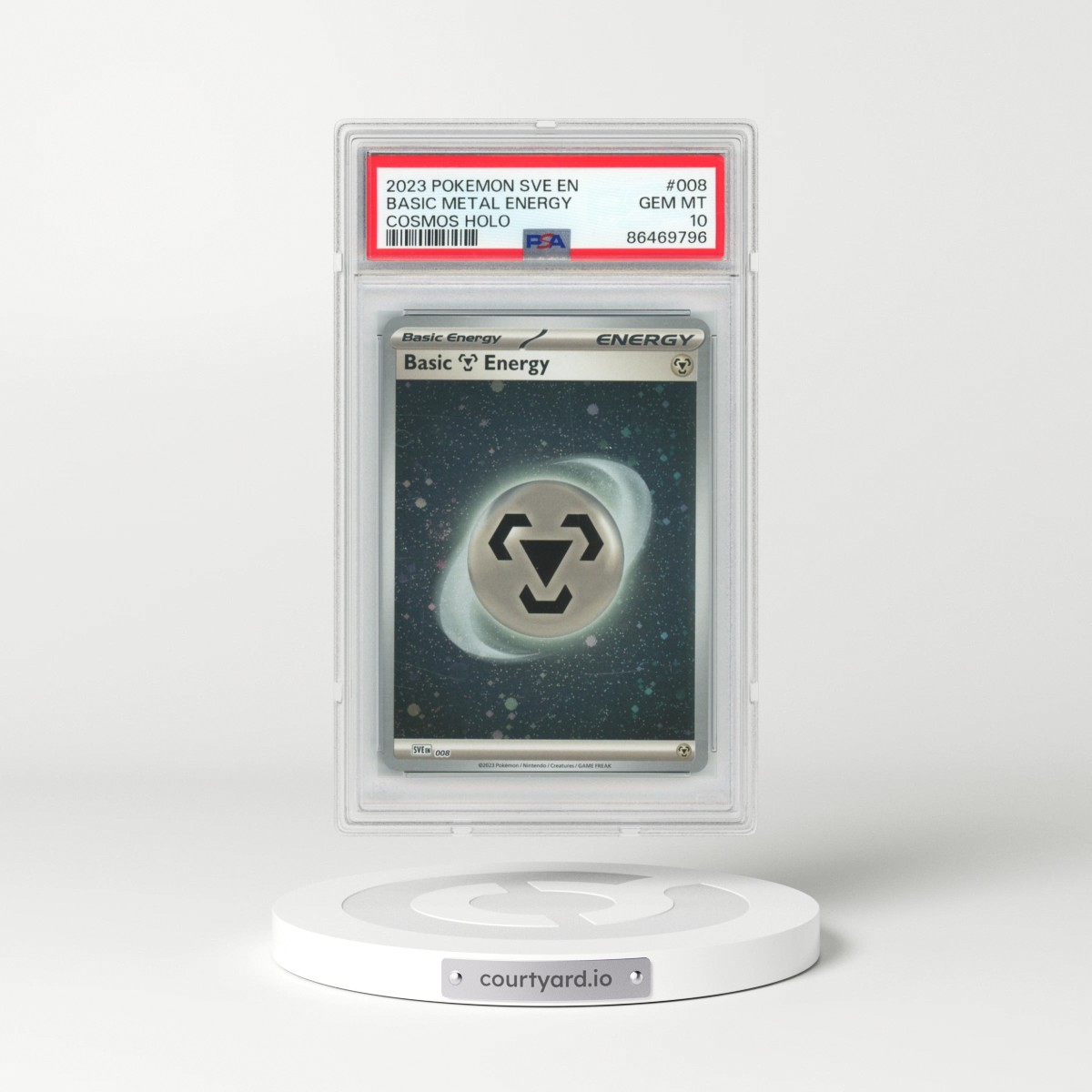 2023 Pokémon Sve EN-Basic Energies #008 Basic Metal Energy - Cosmos Holo (PSA 10 GEM MINT)