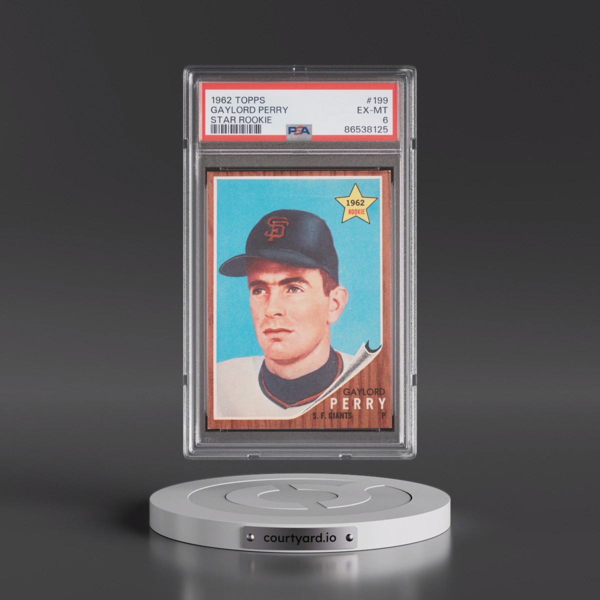 1962 Topps #199 Gaylord Perry - Star Rookie (PSA 6 EX-MT)