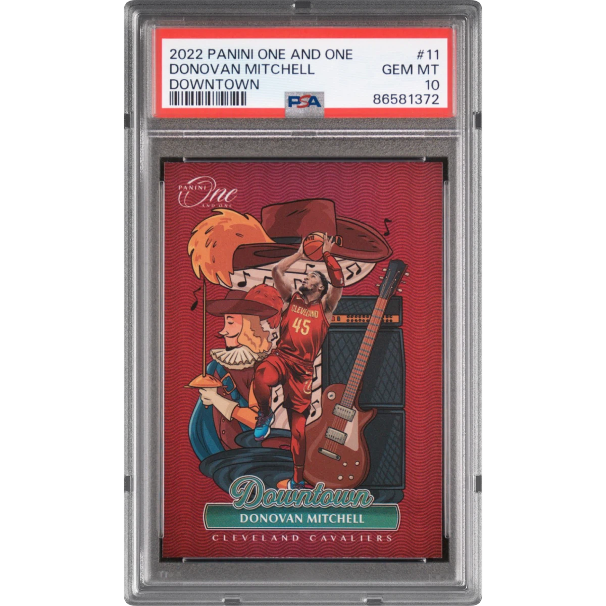 2022 Panini One and One Downtown #11 Donovan Mitchell (PSA 10 GEM MINT)