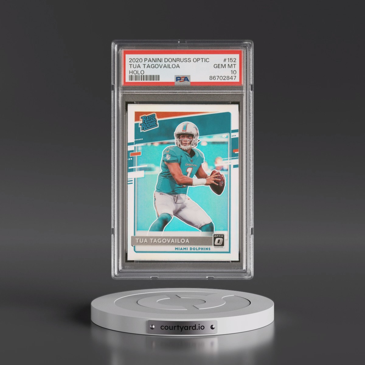 2020 Panini Donruss Optic #152 Tua Tagovailoa - Holo (PSA 10 GEM MINT)
