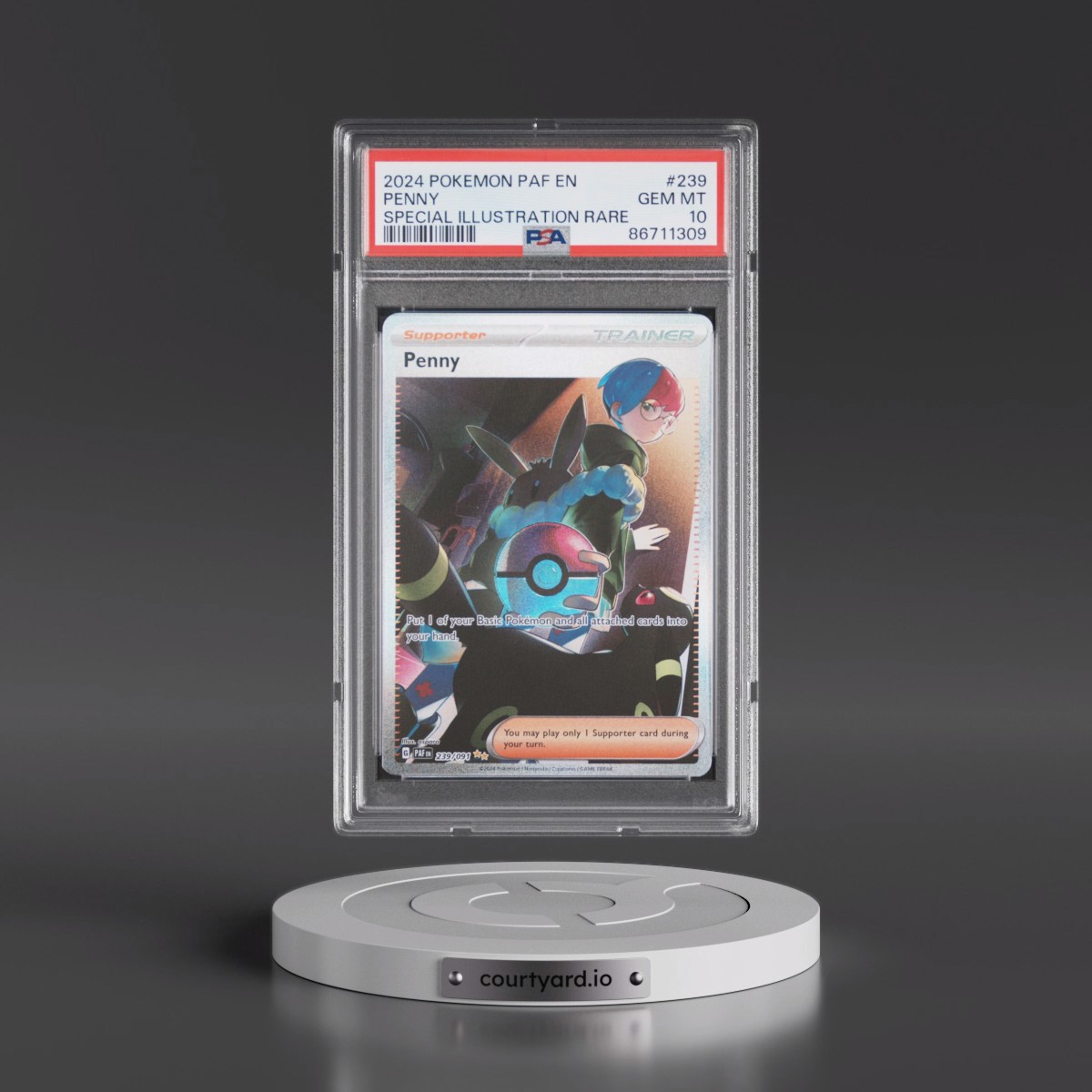 2024 Pokémon Paf EN-Paldean Fates #239 Penny - Special Illustration Rare (PSA 10 GEM MINT)