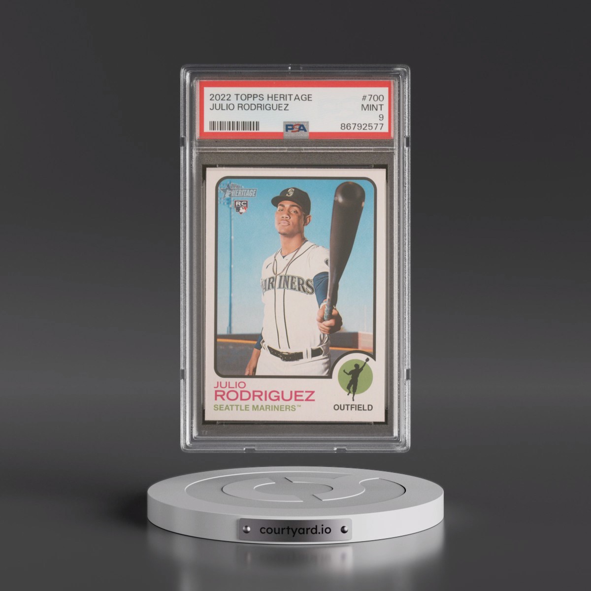 2022 Topps Heritage #700 Julio Rodriguez (PSA 9 MINT)