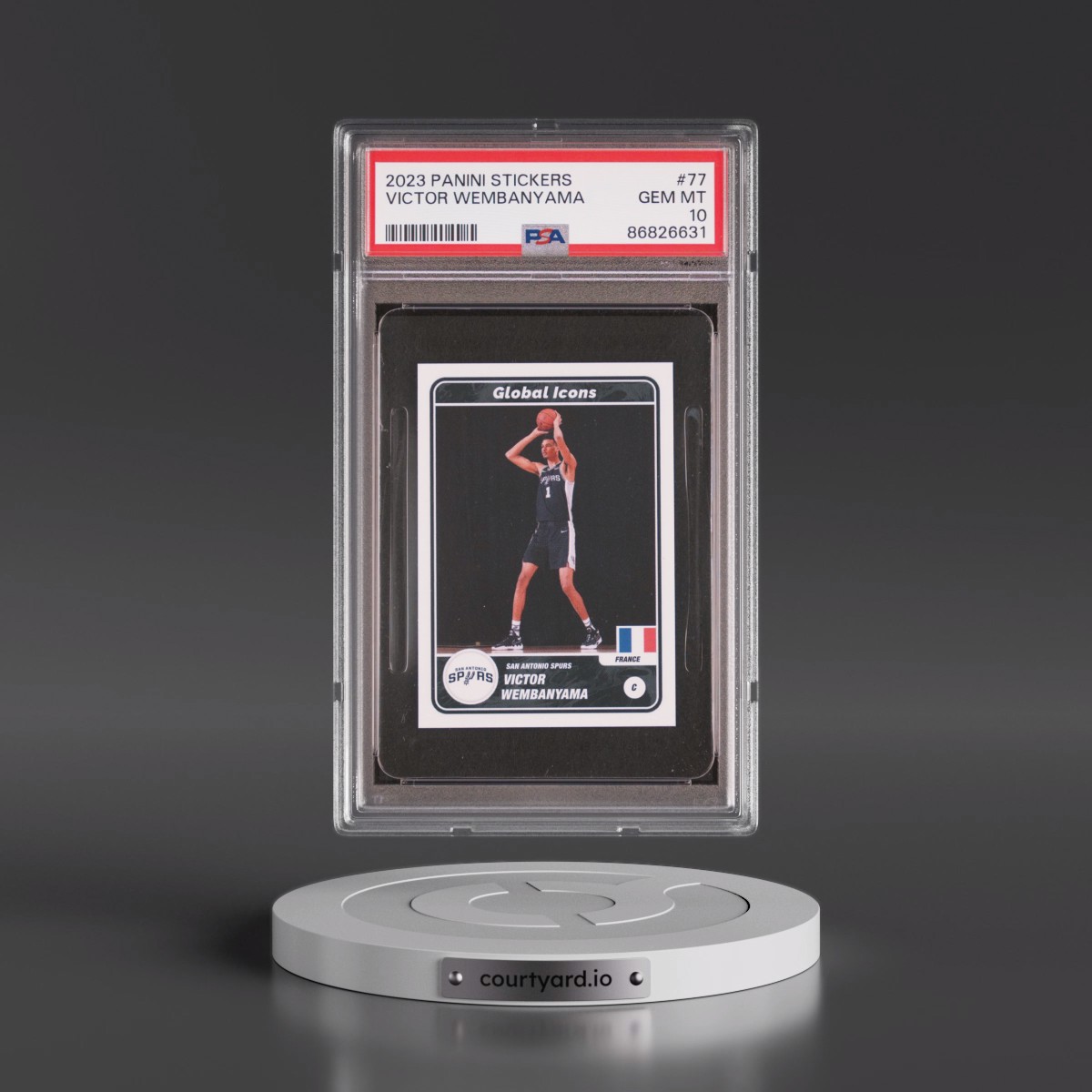 2023 Panini Stickers Victor Wembanyama #77 PSA 10