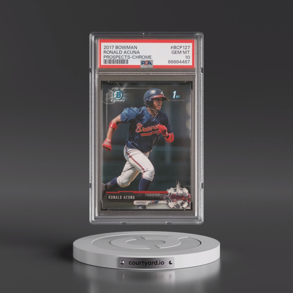 2017 Bowman Prospects #BCP127 Ronald Acuna - Chrome (PSA 10 GEM MINT)