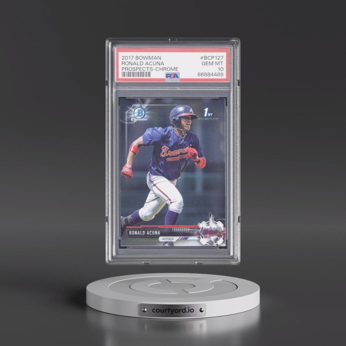 2017 Bowman Prospects #BCP127 Ronald Acuna - Chrome (PSA 10 GEM MINT)