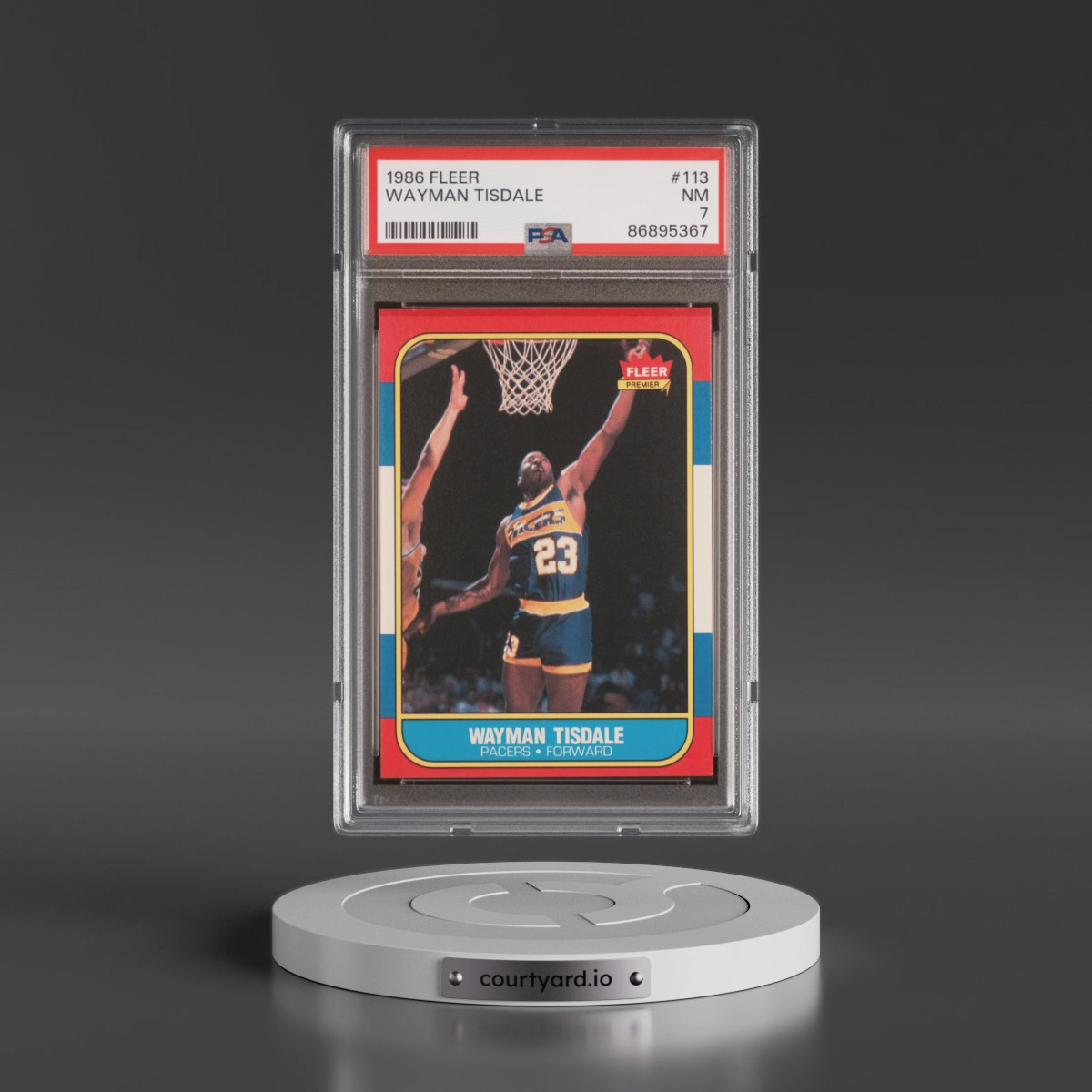 1986 Fleer Wayman Tisdale #113 PSA 7
