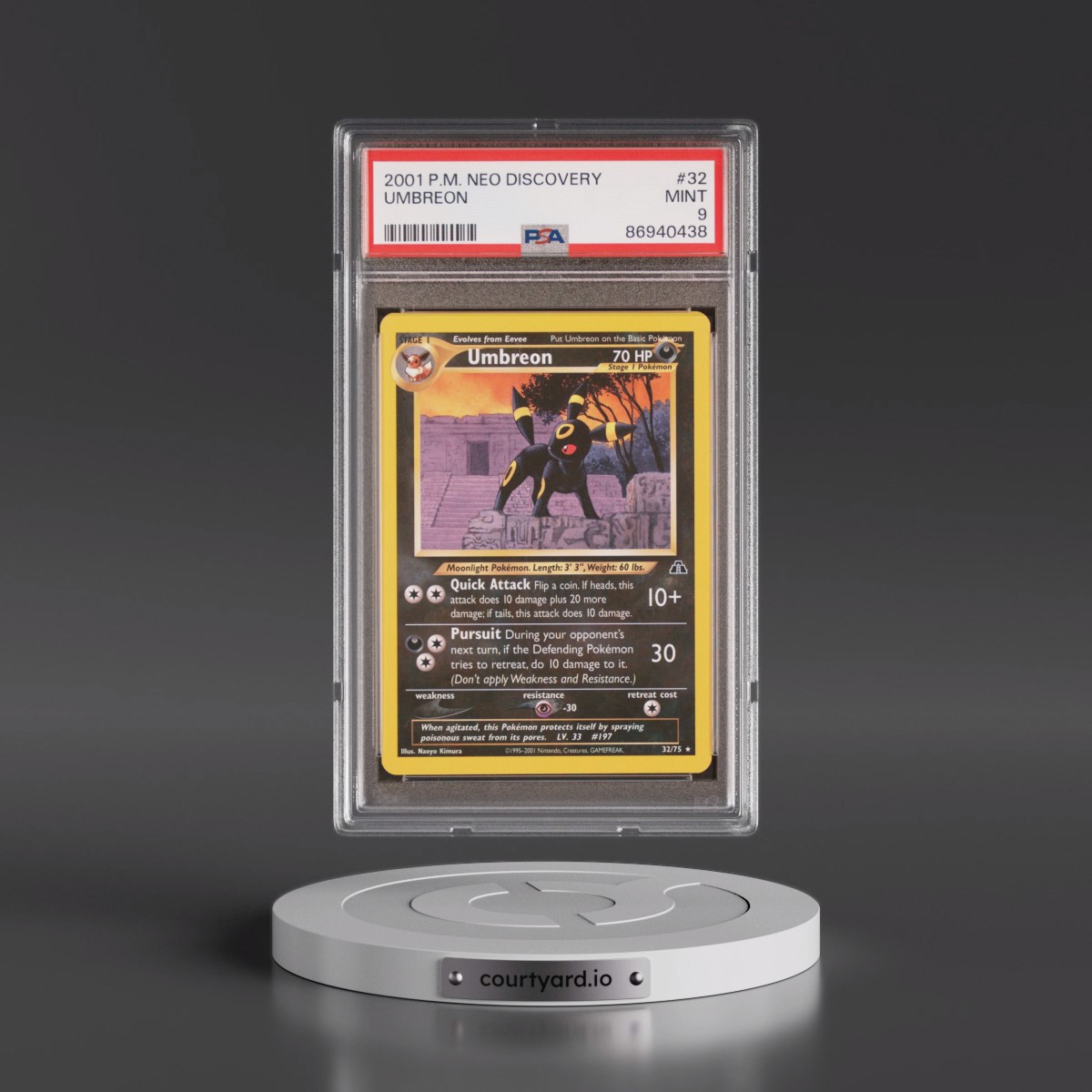 2001 Pokémon Neo Discovery #32 Umbreon (PSA 9 MINT)