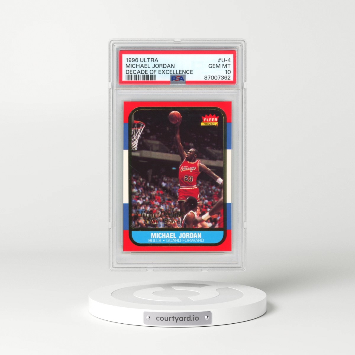 1996 Ultra Decade of Excellence #U-4 Michael Jordan (PSA 10 GEM MINT)