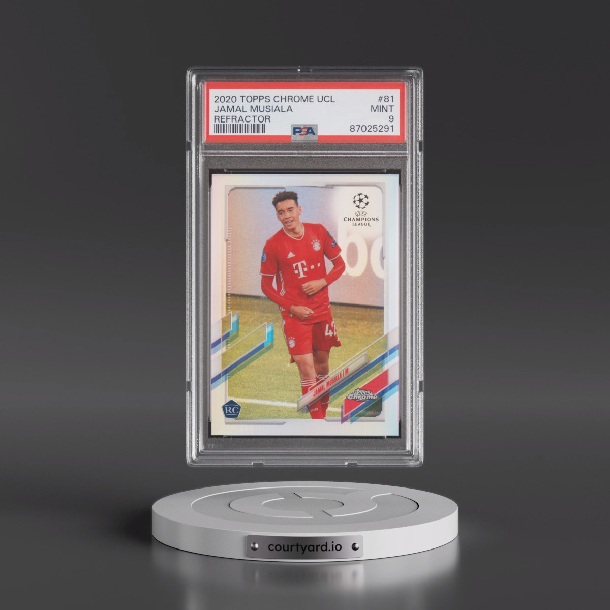 2020 Topps Chrome UEFA Champions League #81 Jamal Musiala - Refractor (PSA 9 MINT)
