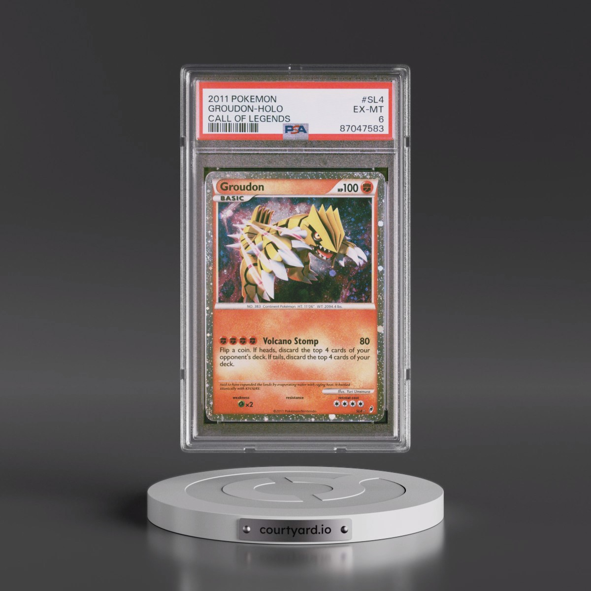 2011 Pokémon Call of Legends #SL4 Groudon - Holo (PSA 6 EX-MT)
