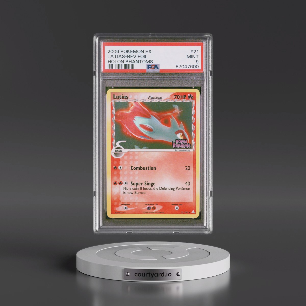 2006 Pokémon EX Holon Phantoms #21 Latias - Reverse Foil (PSA 9 MINT)