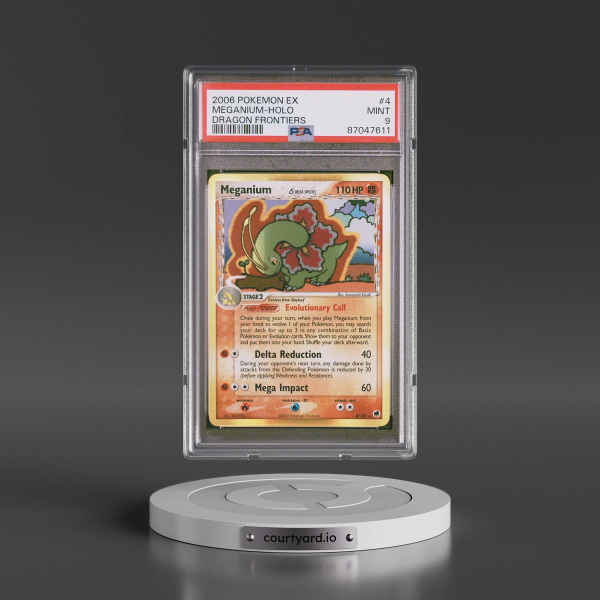 2006 Pokémon EX Dragon Frontiers #4 Meganium - Holo (PSA 9 MINT)