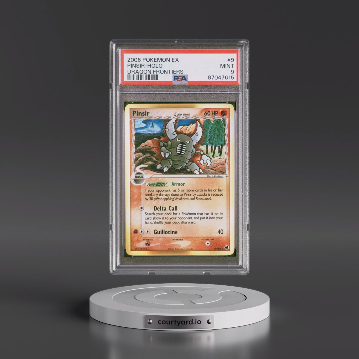 2006 Pokémon EX Dragon Frontiers #9 Pinsir - Holo (PSA 9 MINT)