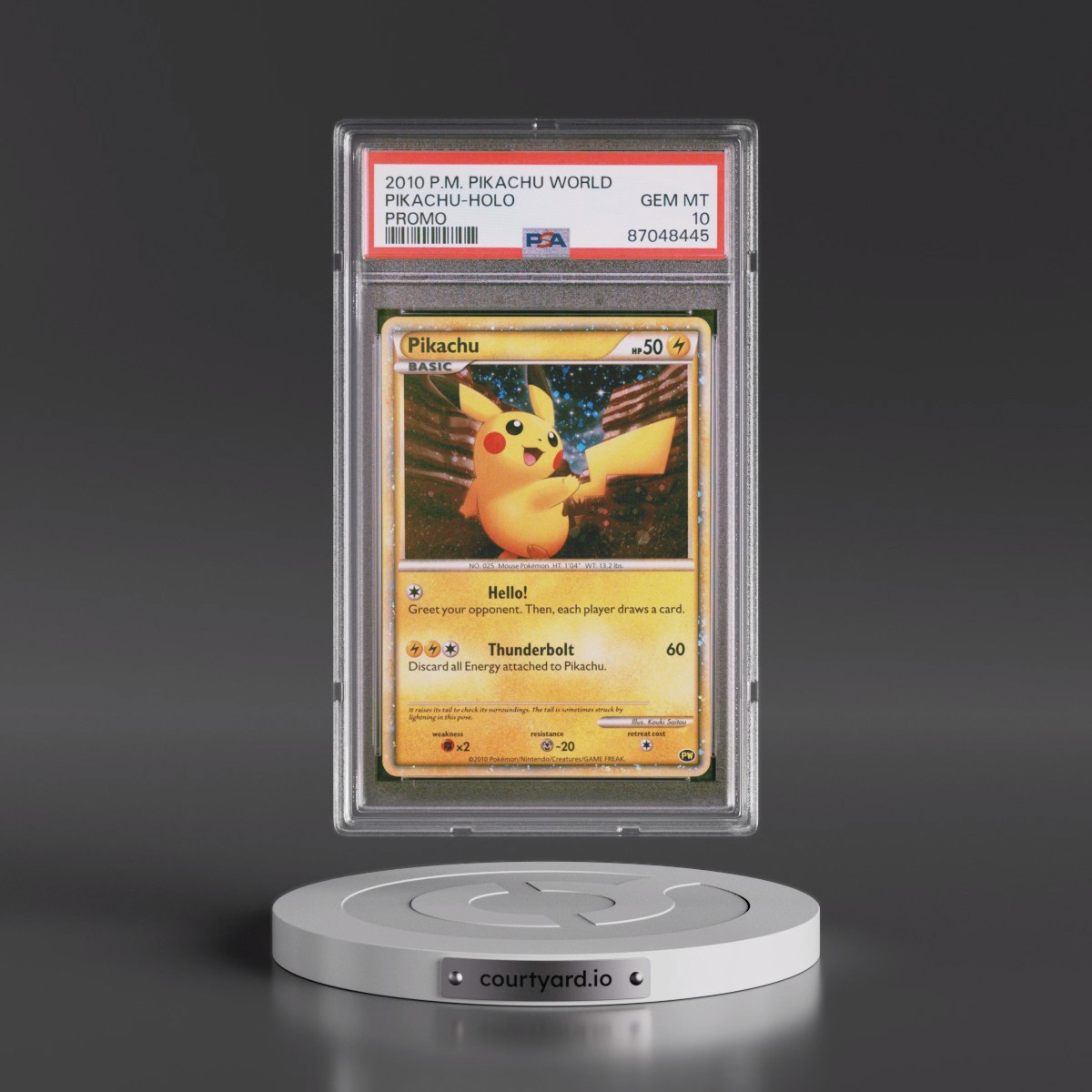 2010 Pokémon Pikachu World Promo Pikachu - Holo (PSA 10 GEM MINT)