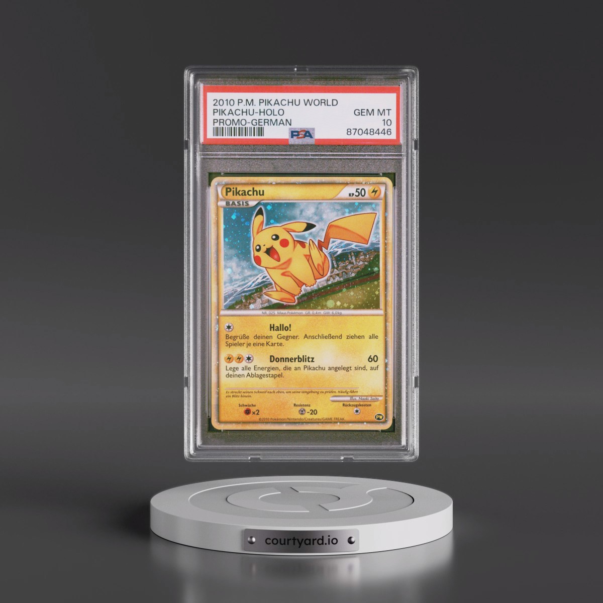 2010 Pokémon Pikachu World Promo Pikachu - Holo (PSA 10 GEM MINT)