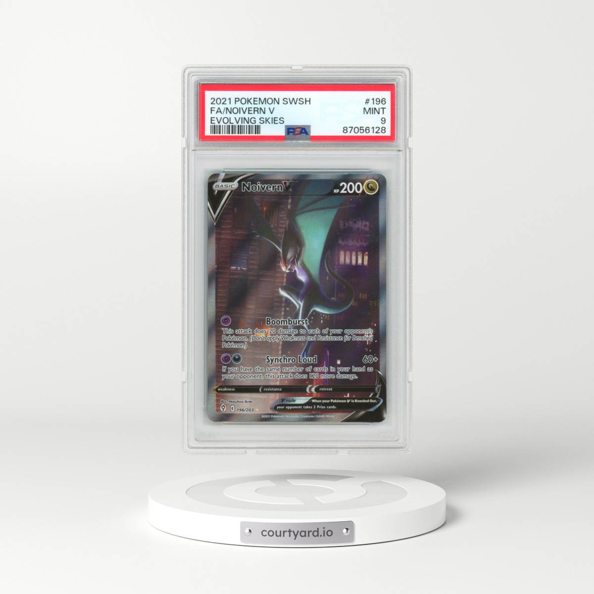 2021 Pokémon Sword & Shield Evolving Skies #196 Noivern V - Holo Full Art (PSA 9 MINT)