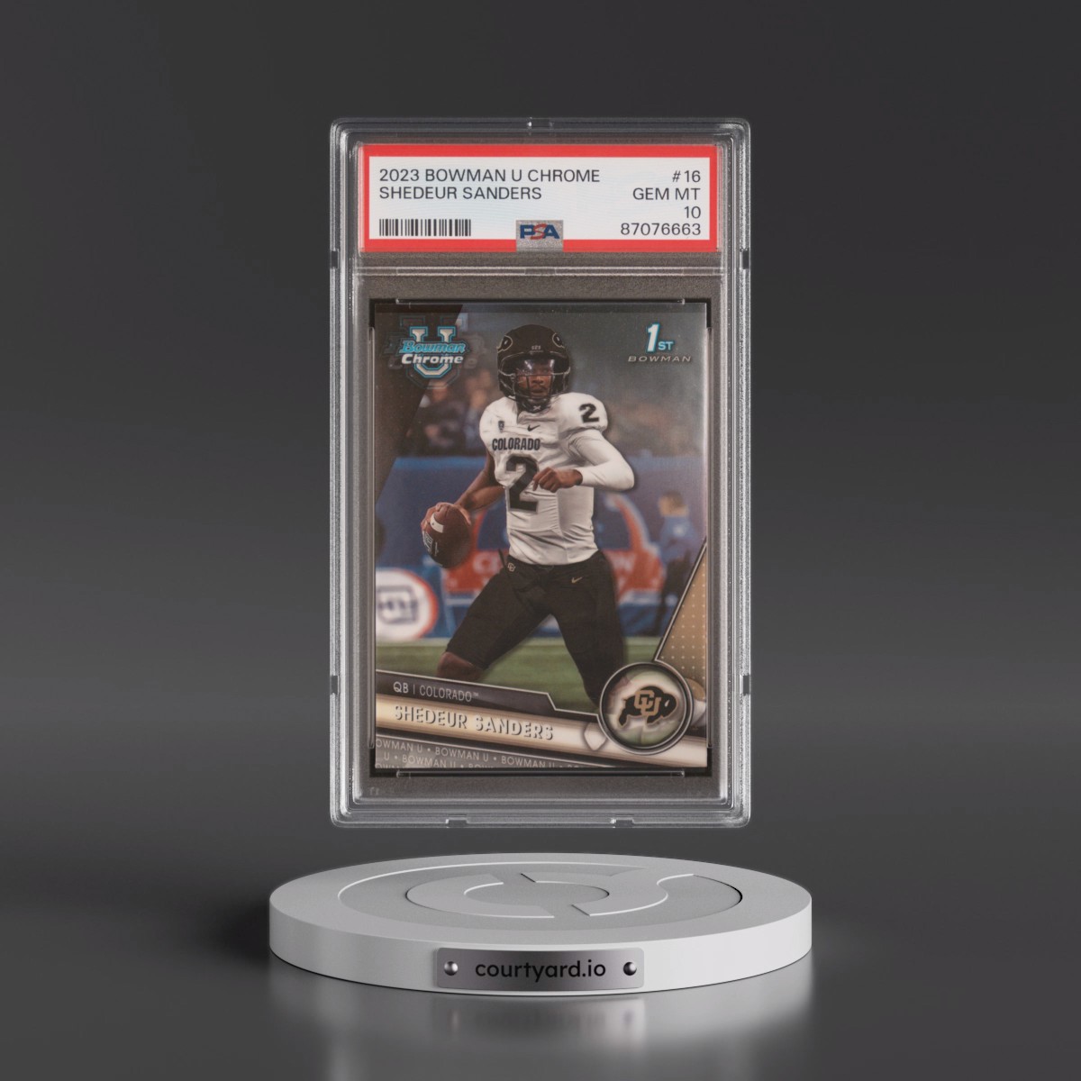 2023 Bowman University Chrome #16 Shedeur Sanders (PSA 10 GEM MINT)