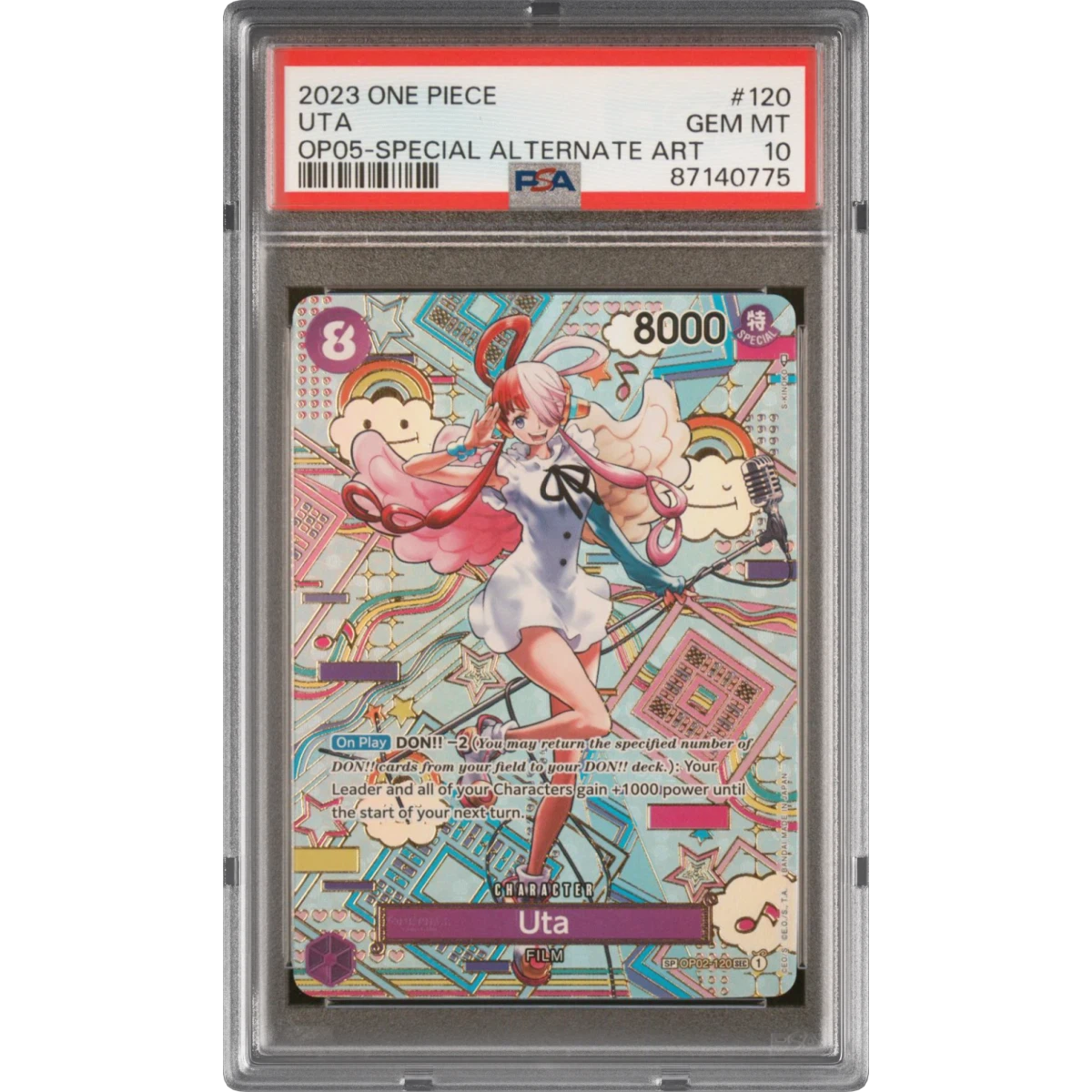 2023 One Piece OP05-Awakening of the New Era #120 Uta - Special Alternate Art (PSA 10 GEM MINT)