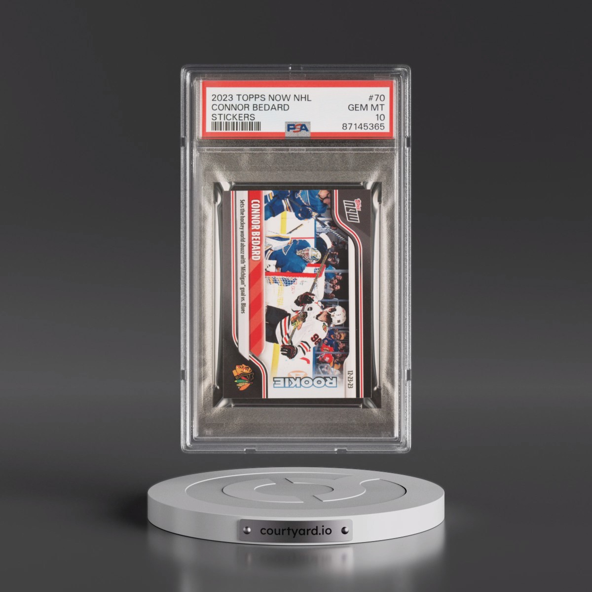 2023 Topps Now NHL Stickers Connor Bedard #70 PSA 10