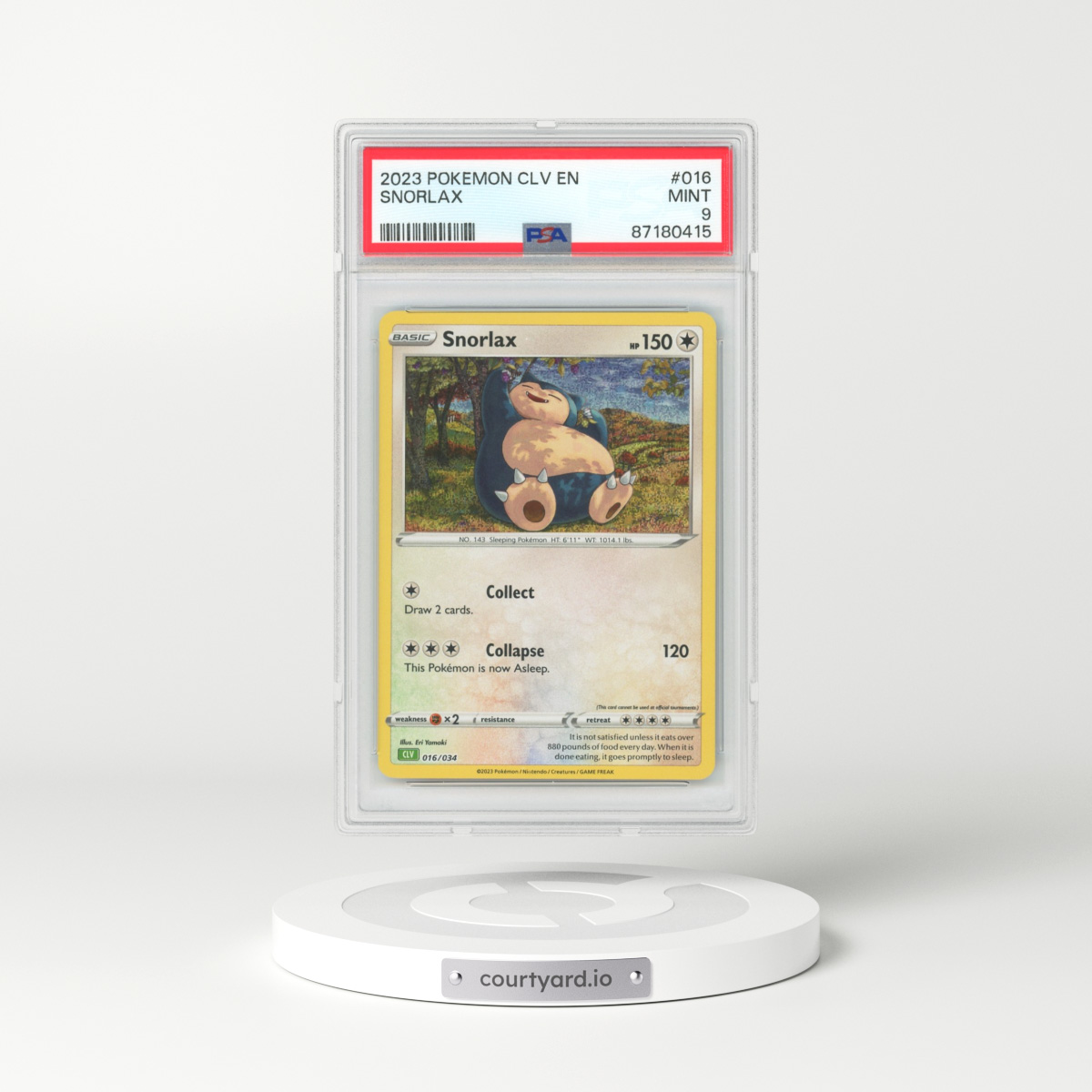 2023 Venusaur & Lugia EX Deck #16 Snorlax (PSA 9 MINT)