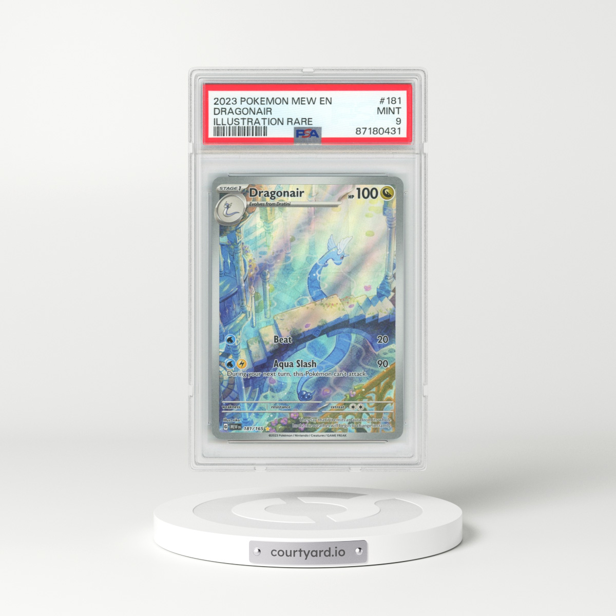 2023 Pokémon 151 #181 Dragonair - Full Art Holo (PSA 9 MINT)